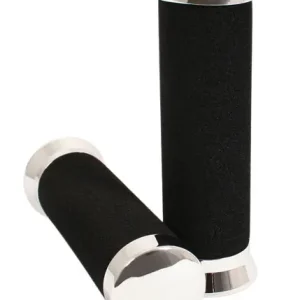 Deluxe Chrome End Grips - 7/8" - (02-2404) Time-Limited