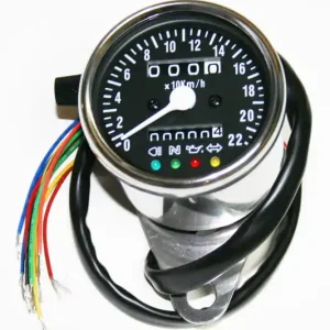 Limited Time Mini Speedo (KPH) ~ Black Face - 100KPH=2330RPM - (03-0724)