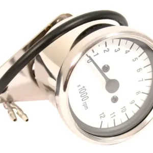 Holiday Sale 4:1 Mini Tachometer ~ White Face - (03-0745)