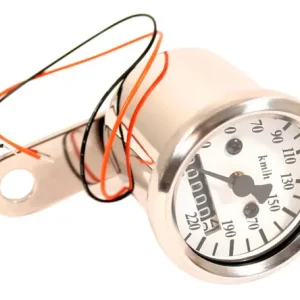 Fresh Stock Mini Speedo (KPH) ~ White Face - 100KPH=2330 RPM - (03-0750)