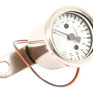 Flash Sale 5:1 Mini Tachometer ~ White Face - (03-0752)