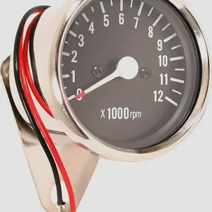 4:1 Mini Tachometer ~ Black Face (03-0767) Super Sale