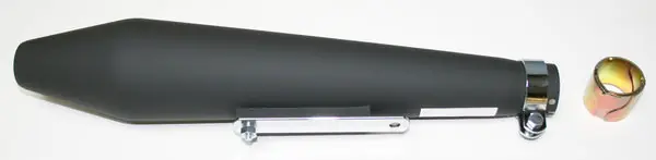 Next Day Delivery Flat Black Muffler w Non Removeable Baffle ~ 19" Long (07-0000)