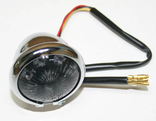 Viral Mini Bates Style LED Tail Unit ~ Chrome (09-0074)