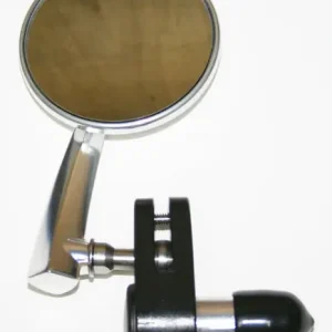 Hot Deal Bar End 3" Mirror ~ Polished Aluminum ~ Left Side (16-4662)