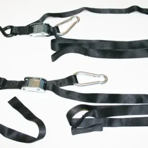 Black Tie Downs w/ Assist Carabiner (27-5515) High Quality