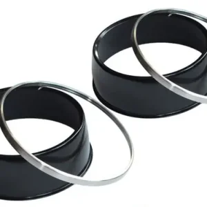 Worldwide Shipping Two Metal Speedo / Tach Gauge Covers With Crimp Rings (49-0252)