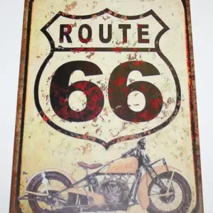 Route 66 (Painted Style) - Tin Sign (61-0032) Hassle-Free Returns