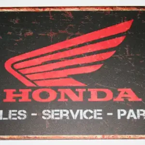 Don’t Miss Out Honda Logo (Black Background) - Tin Sign (61-0035)