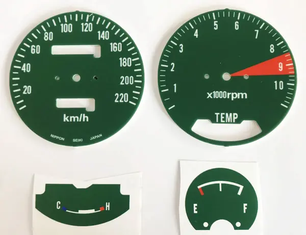 GL1000 K0 Speedometer & Tachometer Face Plate Set ~ KM/H (73-0666) Save Now