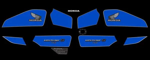 Crafted CB750SC 1985 Complete Decal Set ~ Canadian Model (73-0672)