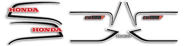 CB1100F 1983 Complete Decal Set ~ Red & White Canadian Model (73-0678) No Minimum Order