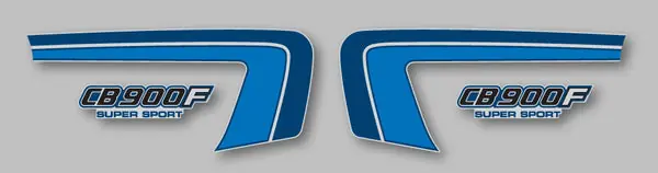 CB900F 1982 Side Panel Stripe & Logo Decal Set ~ Silver Model (73-0683) Grab Now