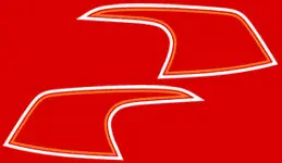 Hot Deal CB350F 1972-73 Gas Tank Decal Set ~ Flake Matador Red (73-0696)