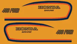 Buy Online CB400F 1977 Complete Decal Set ~ Parakeet Yellow (73-0701)