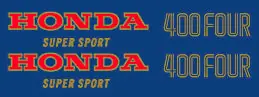 Editor’s Pick CB400F 1975 Complete Decal Set ~ Varnish Blue (73-0706)