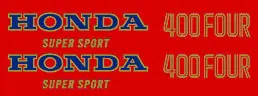 CB400F 1975-76 Complete Decal Set ~ Light Ruby Red (73-0707) Buy Online