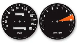 New Arrival CB500T 1975-76 Speedo & Tach Face Decal Set ~ MPH (73-0708)