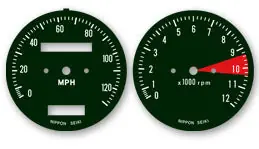 Speedo & Tach Face Decal Set ~ MPH (73-0712) Get Yours