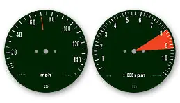 Exclusive Offer CB750K 1971 Speedo & Tach Face Decal Set ~ MPH (73-0738)