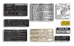 GL1100 1981-82 Warning and Service Label Set (73-0742) Place Order