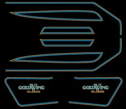 Time-Limited GL1000K 1977 Complete Decal Set ~ Black Model (73-0749)