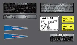 Time-Limited CB750K 1969-70 ~ Warning and Service Label Set (73-0772)
