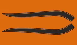Next Day Delivery CB750K 1971 Gas Tank Stripe Decals ~ Black Stripes (73-0773)
