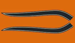 Final Sale CB750K 1972 Gas Tank Stripe Decals ~ Black Stripes (73-0774)