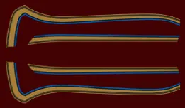 CB750K 1978 Gas Tank Stripe Decals ~ Gold/Blue Stripes (73-0779) Hassle-Free Returns
