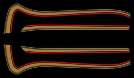 New Release CB750K 1978 Gas Tank Stripe Decals ~ Gold/Red Stripes (73-0780)