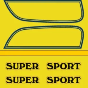 Time-Limited CB750F 1976 Gas Tank Decal Set ~ Sulfur Yellow Model (73-0793)