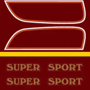 Low Price CB750F 1976 Gas Tank Decal Set ~ Candy Antares Red (73-0795)