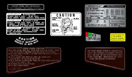 CB900F 1981-82 ~ Black Model ~ Warning and Service Label Set (73-0804) Best Price