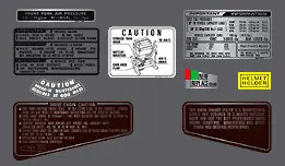 New Release CB900F 1981-82 ~ Silver Model ~ Warning and Service Label Set (73-0805)