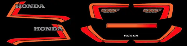 Editor’s Pick CB750F 1982 Decal Set ~ Black Model (73-0807)