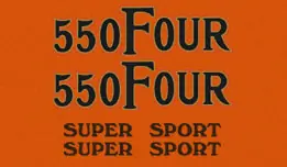 Markdown CB550F 1975-76 Bike Decal Set ~ Orange Model (73-0811)