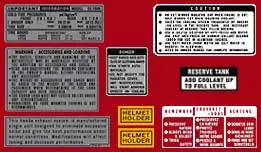 GL1000 1978-79 Warning and Service Label Set (73-0821) Flash Sale