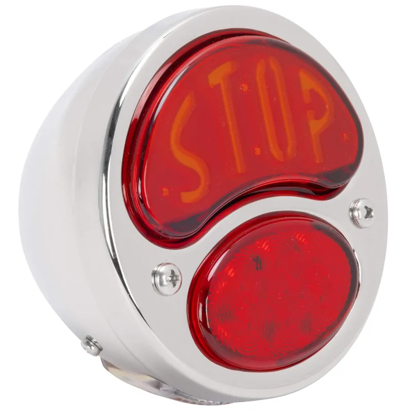 1928 - 1932 12V LED Ford Duolamp - Stop Lens - Model A Stainless Steel Tail Light Editor’s Pick