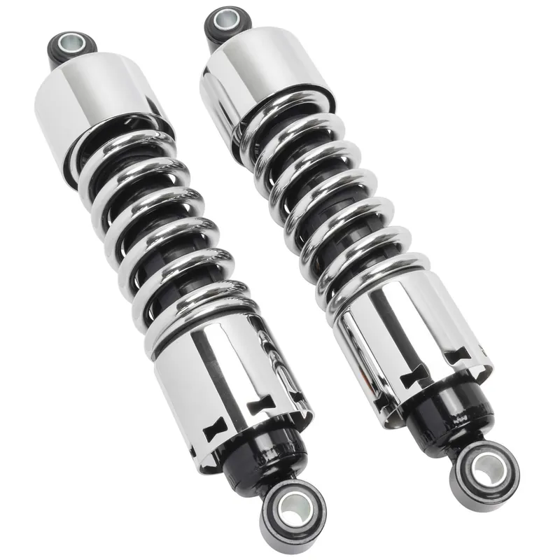 11" Chrome Shocks With Chrome Spring - 1 inch Under - 1973-1984 Harley-Davidson FX/FXE 1972-1984 FL Grab Now