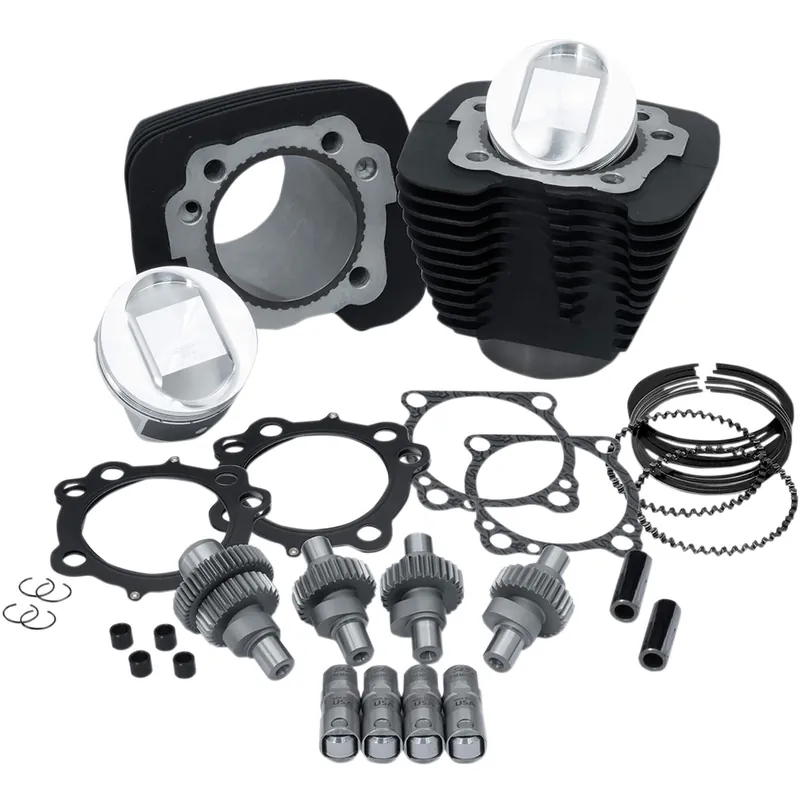 Buy Today Hooligan Kit - 1200cc to 1250cc for 2000 - 2021 Harley-Davidson Sportster Models - Wrinkle Black