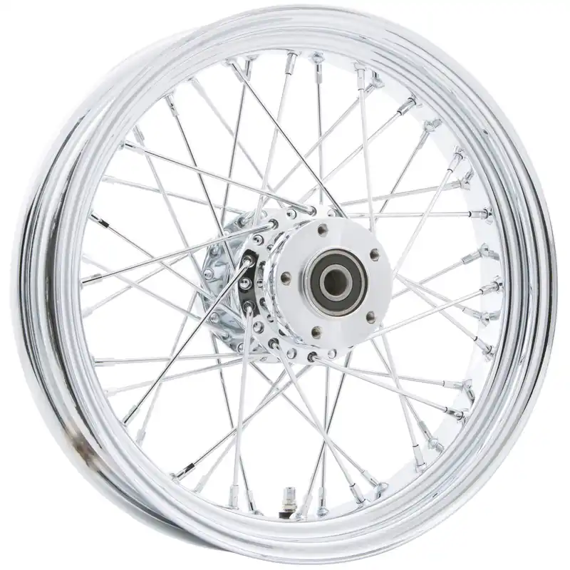 Buy Today 16 x 3.50 40 Spoke Chrome Dual Disc Front Wheel fits 1984-99 Harley-Davidson FLH/FLT