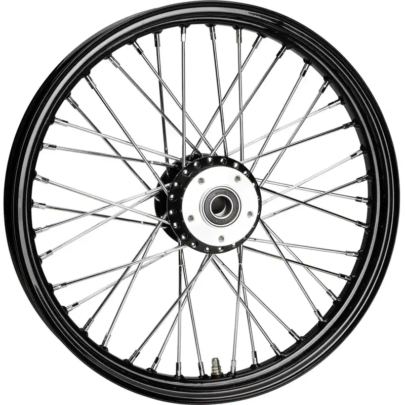 Hassle-Free Returns 19 x 2.15 40 Spoke Black Dual Disc Front Wheel fits 2000-07 Harley-Davidson XL 2000-03 FXD
