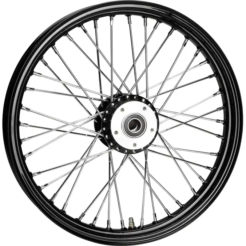 Free Returns 19 x 2.15 40 Spoke Black Dual Disc Front Wheel fits 1984-99 Harley-Davidson FXD/FXR/XL