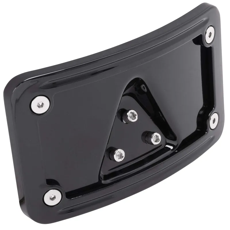 Curved License Plate Bracket - Black Fresh Stock