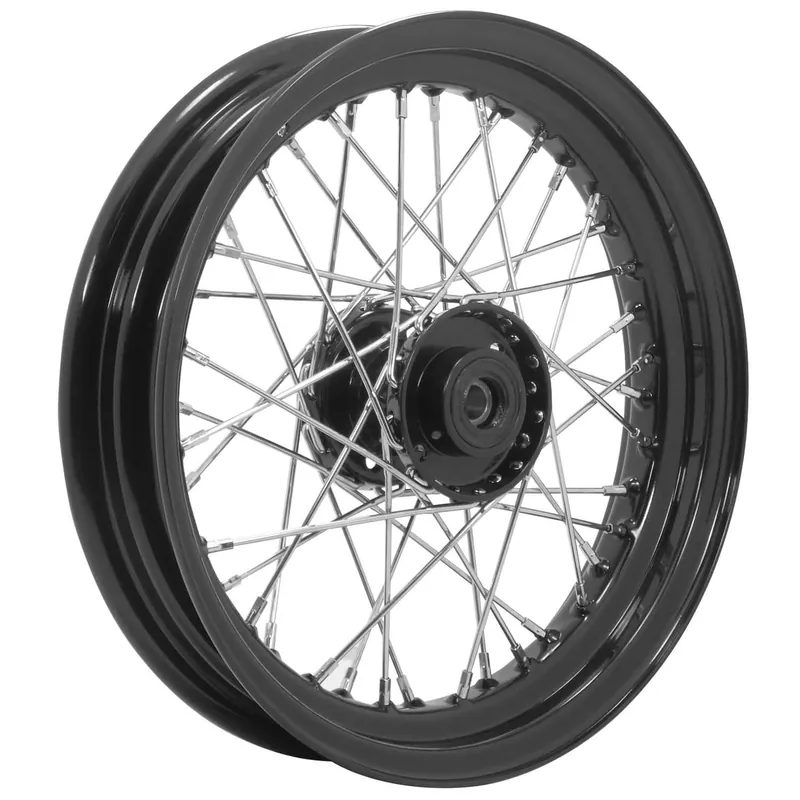 16 x 3 Black Antique Style Front Spool Wheel Shop Now