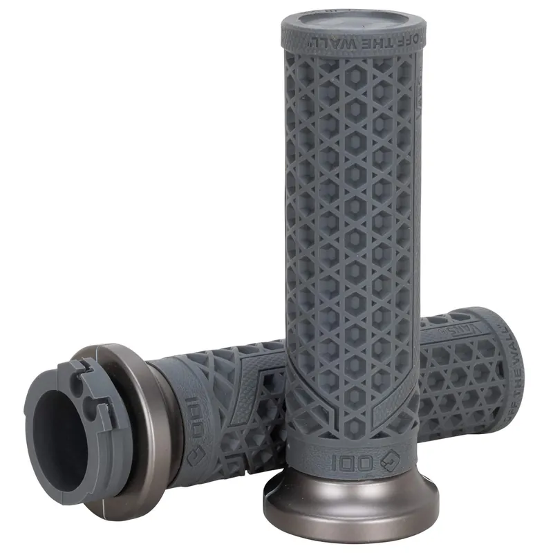 Vans V-Twin Lock-On Cable Throttle Grips by ODI - Graphite/Gunmetal - 1" Fresh Stock