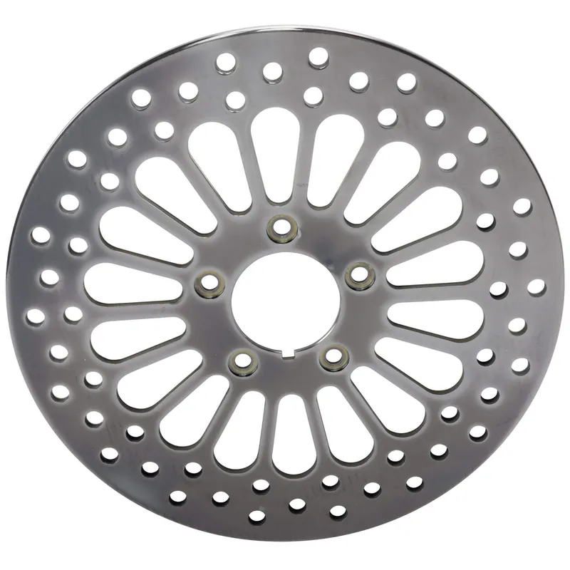 18 Spoke Black Stainless Steel Brake Rotor - 11.5 inches - Front - Replaces Harley-Davidson OEM# 44136-92/44156-00 Handmade