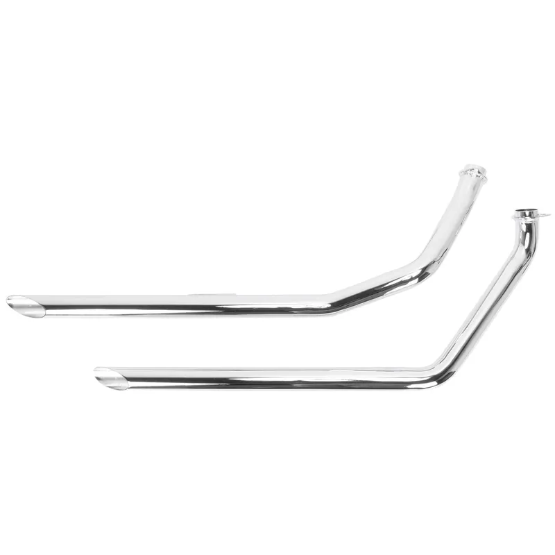 MCM Slash Cut Drag Pipes 1971-1984 Harley-Davidson FX 1981-1982 FXWG - Chrome Hassle-Free Returns