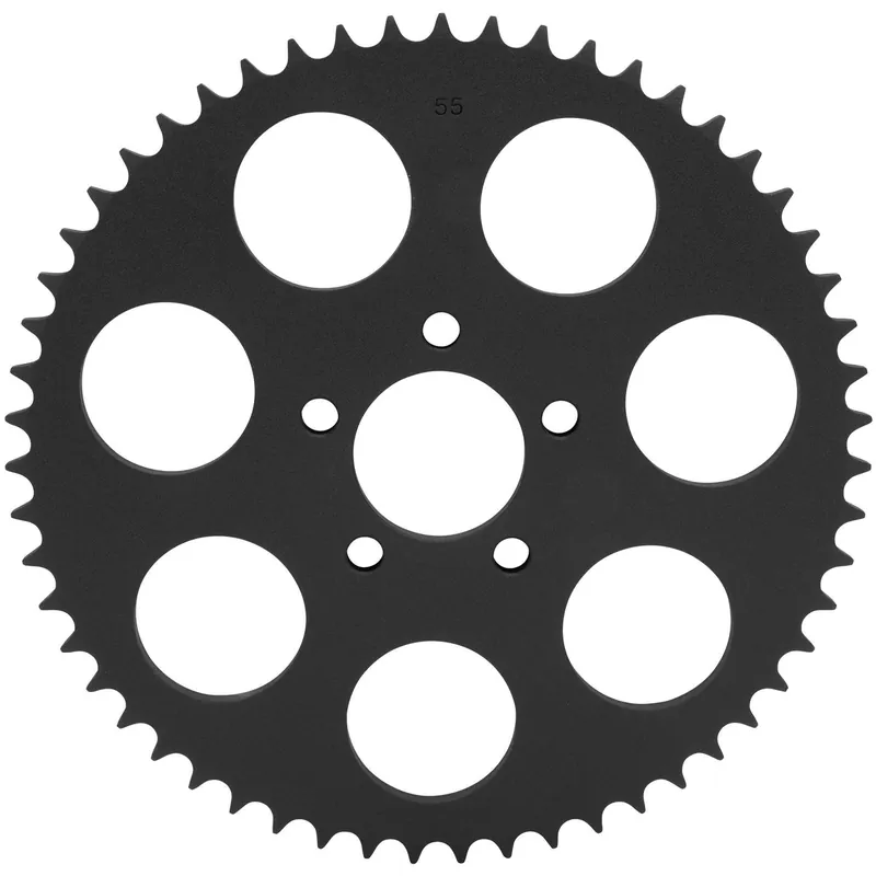 Replacement Chain Conversion Sprocket - Black - 55 Tooth - Harley-Davidson Sportster 2000-Up Dyna 2006-Up Best Choice